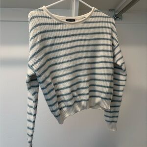 Wild Fable Blue and White Striped Sweater